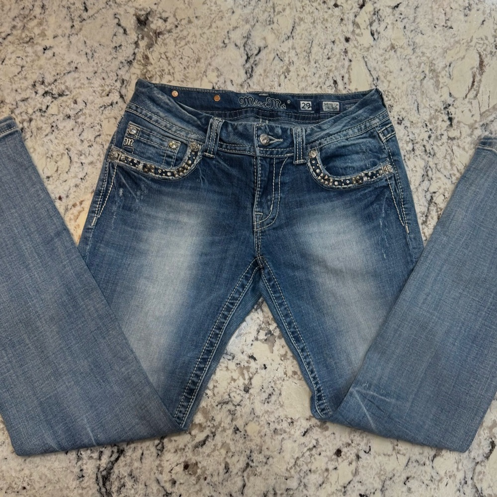 Miss Me Light Blue Straight Leg Jeans